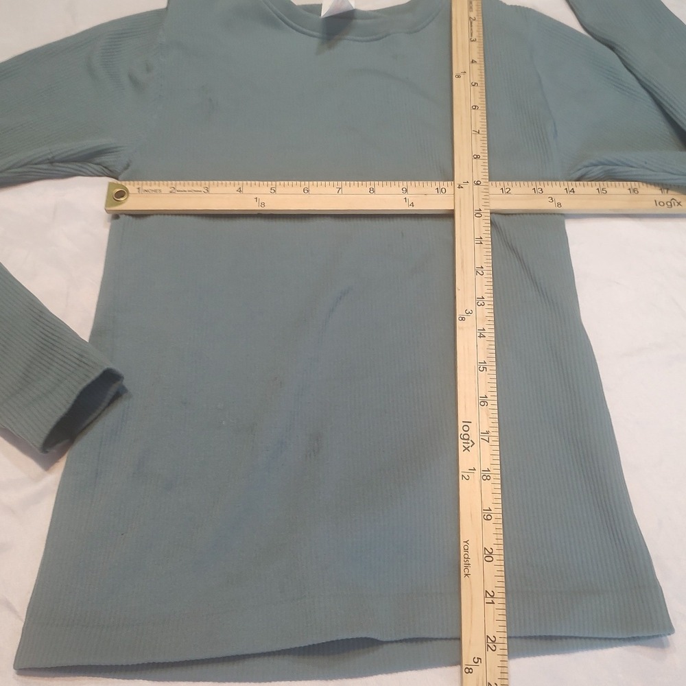 Ozark Trail Thermal Top Kids M Blue Ribbed Base Layer Long Sleeve Shirt